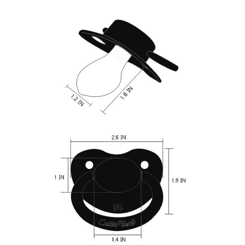 CutiePlusU Adult Size Dummy - Large Teat Shield 3 Paci