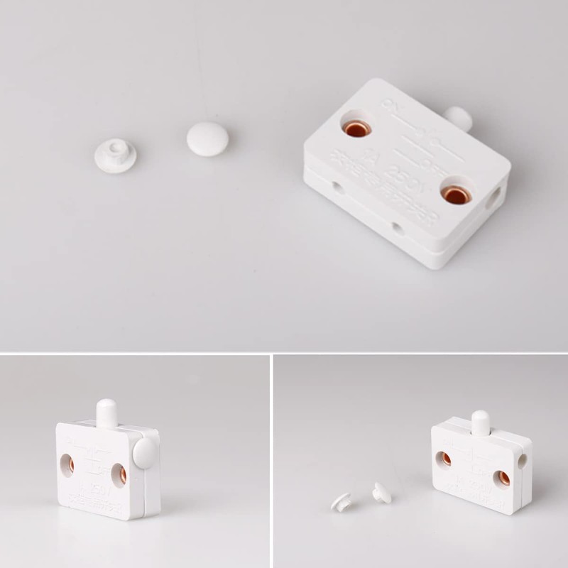 2 Pack 1A 250V Cupboard Door Switch Door Light Control
