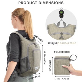 G4Free 10/15L Small Rucksack Foldable Backpack Lightweight Packable Daypack Travel Outdoor Hiking Shoulder Bag
