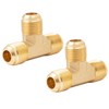 SUNGATOR 1/2 Inch Flare Propane Tee Fittings, Brass 1/2" Male