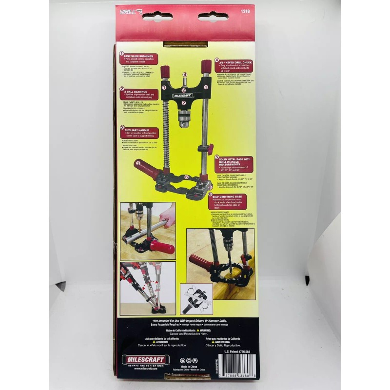 Milescraft 1318 DrillMate Portable Drill Guide - Drill Guide Attachment