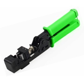 Yankok [90 Degree Keystone Jack Punch Down Tool] SPECIFIC MODULAR FIT CAT5/5e and CAT6/6A Adapter Fast Termination Crimper, One Hand Operation with Quick Lock Green