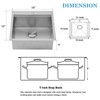 SHACO 18x18 Inch Drop In Bar Sink,18 Inch Small Kitchen