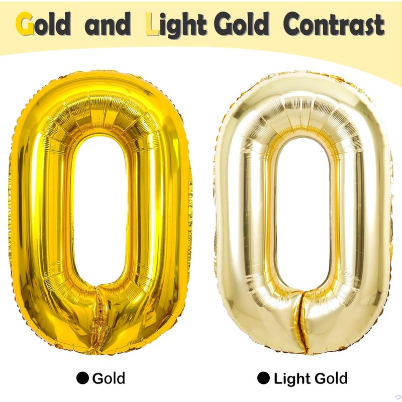 Globo con números de oro claro (número 49)