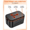 Travel Adapter Worldwide, Universal Travel Plug with 2 USB and