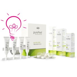 purePeel AHA Fruit Acid Scrub/All Inclusive Box/Facial Cleansing, Face Scrub, Facial Care for a Pale Complexion, Blemishes, Pimples & Wrinkles / Exfoliating Set