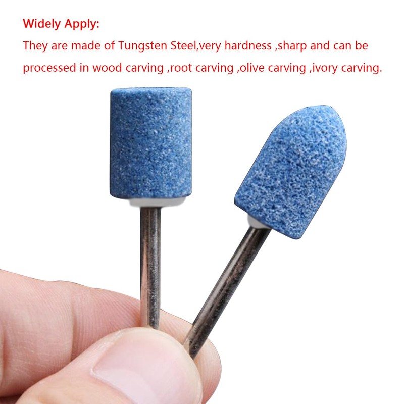 100 Pieces Whetstone Bit Set with 3mm Shank and 4mm