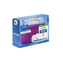 Dermolab Anti-Ageing Beauty Box with Face Cream 50 ml with Hyaluronic Acid, Elastic Filler Effect and Fabric Face Mask, Moisturising and Plumping Effect, with Pouch