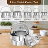 3+5 Cookie Stamps Biscuit Cutter Set, Luxiv 3 Molds Metal