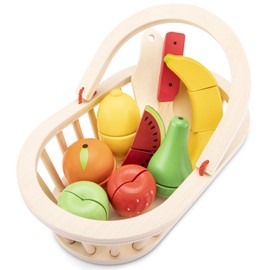 New Classic Toys - 10588 - Kinderrollenspiele - Schneide-Set - Obstkorb
