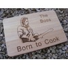 Bruce Springsteen The Boss Born to Cook Gift Wooden Chopping