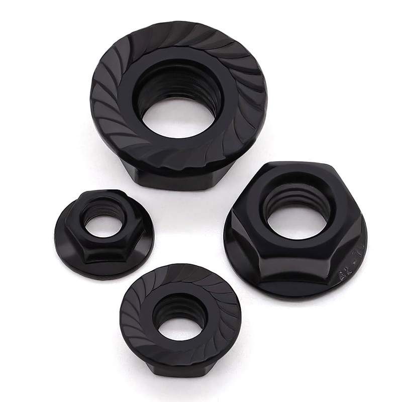 Glvaner 3/8-16 Stainless Steel Hex Flange Nuts, Hexagon Head Serrated