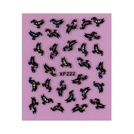 Butterfly Flower Nail Stickers Daisy Rhinestone Nail Decals Xf218 Nail Wraps Stickers Manicure Supplies for Women Nails Full Long Lasting Easy Apply and Remove