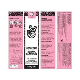 PEACE OUT Barra Facial Con Retinol Para El Cuidado De La Piel. Reduce Las Líneas De Expresión, Arrugas Y Textura Irregular Con Un 3% De Retinol Encaps