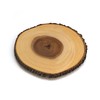 Lipper International Acacia Tree Bark Footed Server for Cheese, Crackers,