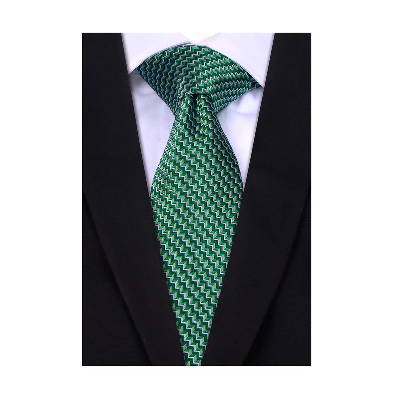 LUISDAN Stripe Tie Jacquard Woven Microfiber Formal Men's Neckties -