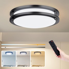 Kalium LED Ceiling Light with Remote 16 Inch Flush Mount Ceiling Light Fixture, 32W 3000K-6000K Adjustable Color Temperature, Dimmable Lighting Fixtures for Kitchen Bedroom Hardwired Installation