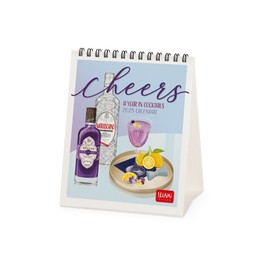 Legami - Desk Calendar 2025, Calendar 12 x 14.5 cm, 12 Months and Year Planner 2026, 6 Languages, International Zodiac Signs and Holidays, Cheers