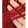 Cypsin Burgundy# 8inch 30 Strands 100% Human Hair Dreadlock Extensions,