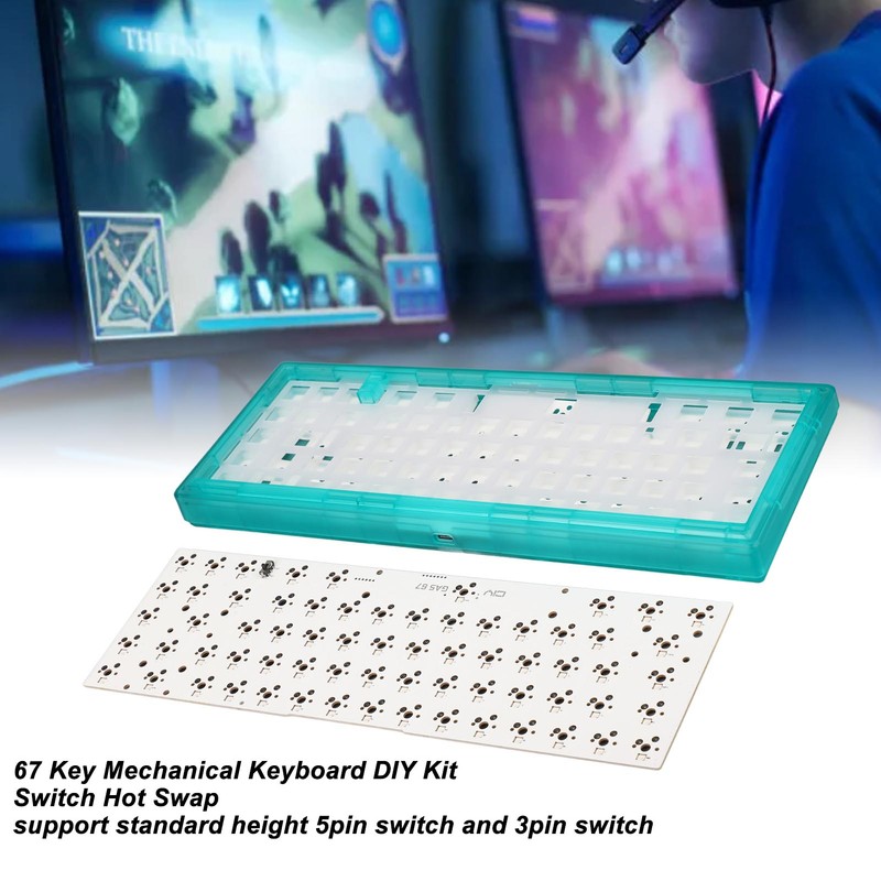 DIY Mechanical Keyboard Kit 67 Keys Wired Switch Hot Swap