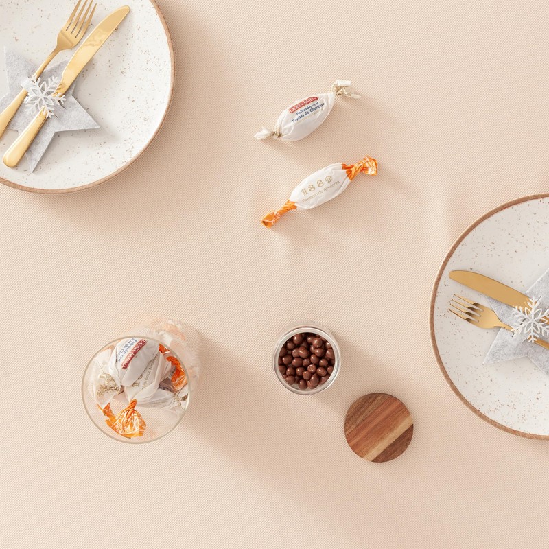 GAMUSI Tablecloth Christmas Plain Gold Thread Dining Table Rectangular Christmas