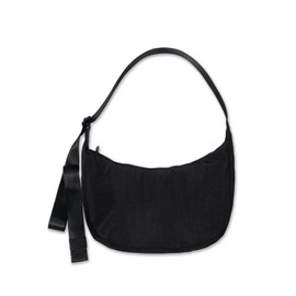Medium Nylon Crescent Bag - Casual Shoulder Crossbody with 47" Adjustable Strap & Dual Interior Pockets
