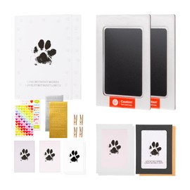 TORJOY Pet Paw Print Impression Kit – Inkless Ink Pad for Dogs and Cats, Dog Nose Print Kit, Paw Print Keepsake,Non-Toxic Pet Impression Kit,Memorial Gifts for Pets（Black,2 Pack）