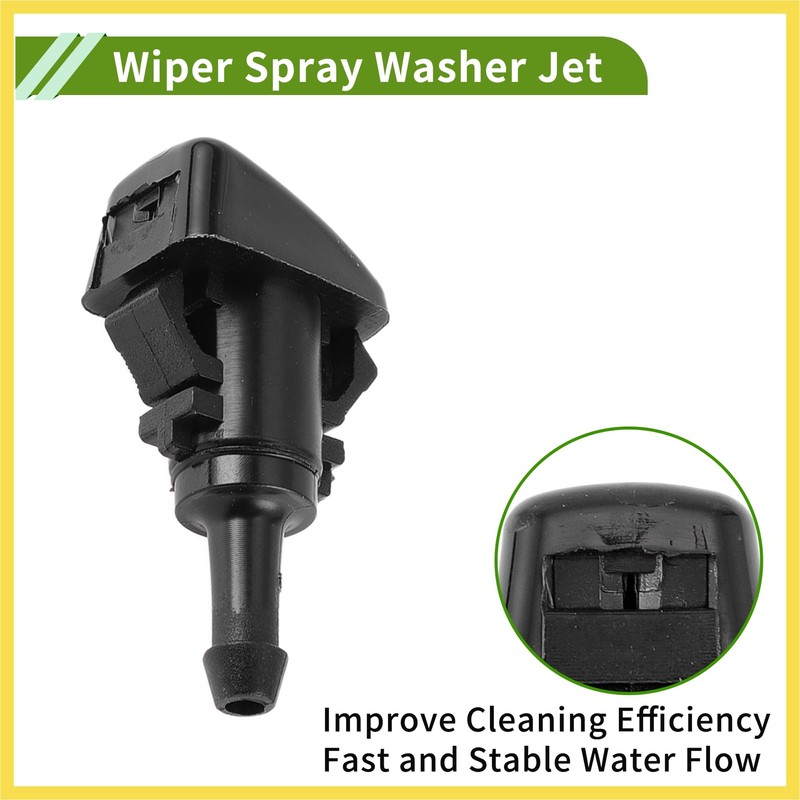 PARSKILO Windshield Washer Nozzle for Mitsubishi Eclipse 2006-2012 Black Front