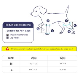 Dog Rear Leg Braces, Dog Leg Braces for Back Leg Dog ACL Brace Hind Leg Dog Knee Brace for Dog ACL Brace Hind Leg (Black, Size L)