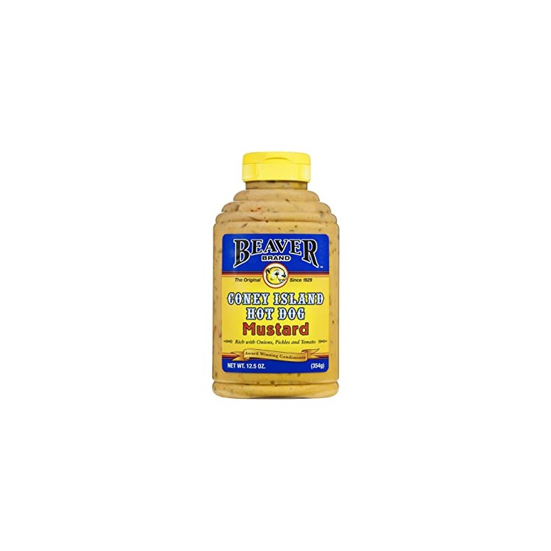 Beaver B78393 Beaver Coney Island Hot Dog Mustard 12.5 Ounce