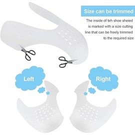 Walquicks 8 Pairs Crease Shoe Protectors, Large Trimmable Crease Shoe Protectors Keep Your Sneakers Looking Fresh with Shoe Crease Protectors of Anti-Wrinkle Shoe Crease Guard for Sneaker