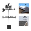 Metal Weather Vane Black Cute Animal Design Sturdy Durable Decorative
