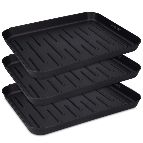 Navaris 3X S Shoe Drip Tray, Shoe Mat Shelf, Shoe