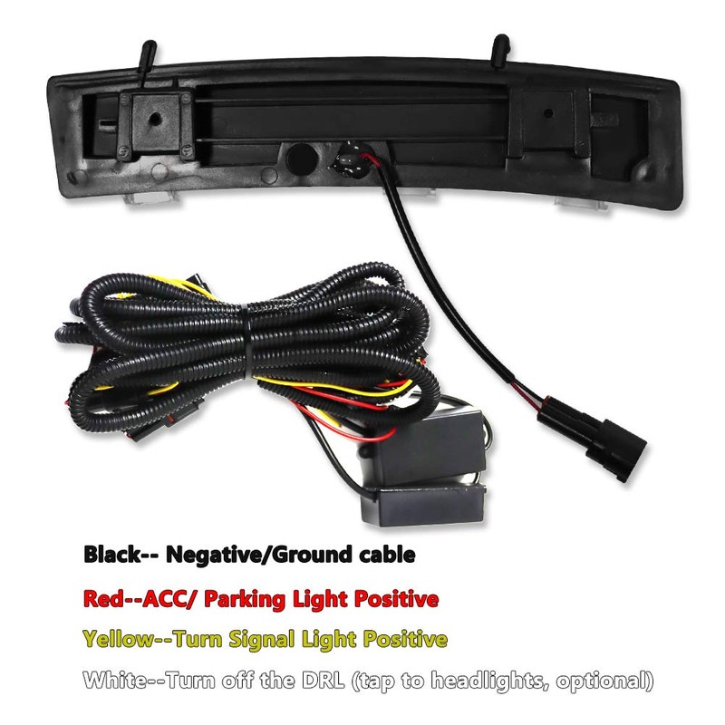 GTINTHEBOX LED Front Bumper Switchback Amber/White Daytime Running Lights with