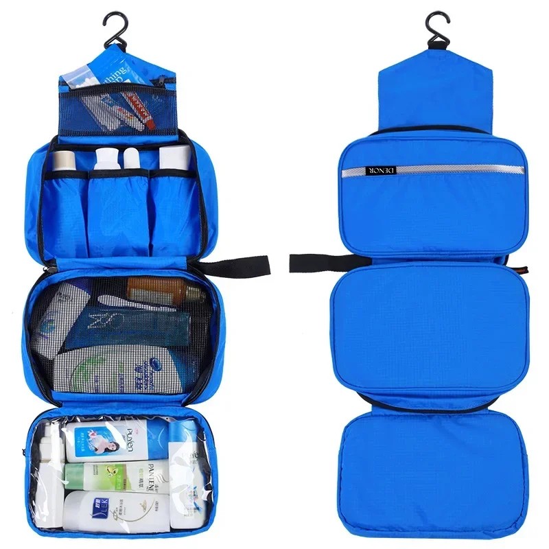 Hanging Toiletry Bag for Travel – Waterproof Foldable Organizer for