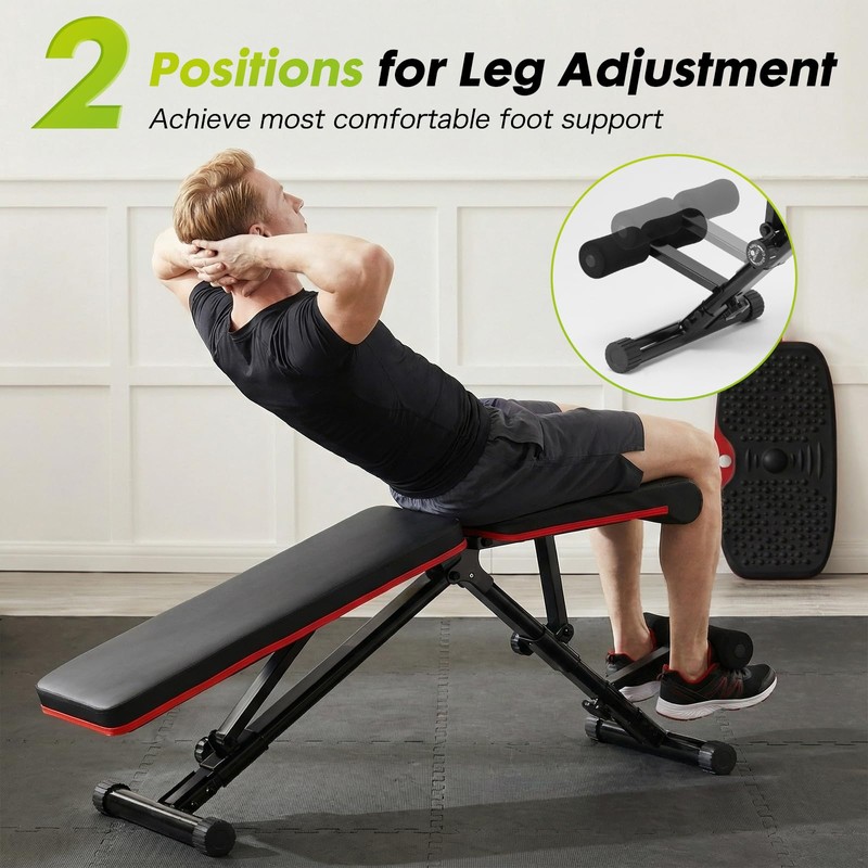 OLIXIS Adjustable Weight Bench for Full Body Strength Training, Foldable