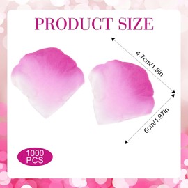 Hariendny 1000 Pcs Fake Flower Petals Multi Color Artificial Rose Petals Colorful Flower Girl Petal Wedding Party Flowers Petal for Wedding Basket, Home Party Valentine's Day Decoration (10 Color)