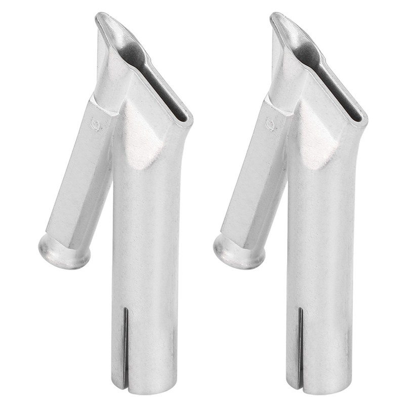 2Pcs Welding Gun Nozzle Cicular Stainless Steel Hot Air Plastic