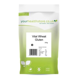 yourhealthstore® Premium Vital Wheat Gluten Flour 300g, 87.5% Protein, Non GMO, Vegan (Recyclable pouch)