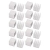 sourcing map 20Pcs 10mm x 10mm x 10mm Aluminum Heatsink