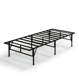 ZINUS SmartBase Compack Mattress Foundation / 14 Inch Metal Bed Frame / No Box Spring Needed / Sturdy Steel Slat Support, Narrow Twin, Black