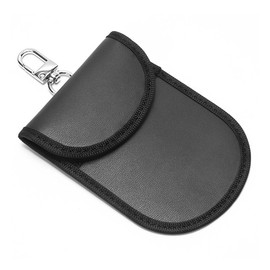CGEAMDY Car Key Signal Blocker Bag, RFID Car Key Protection, Remote Key Shielding Key Bag, Car Signal Blocking Key Protection Made of Leather