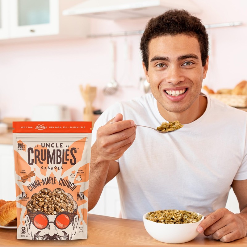 Uncle Crumbles Granola, Gluten-Free, Non-GMO Project Verified, Kosher, 16g of