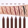 6 Colors Matte Lip Liner Pencils with Sharpener, Waterproof Long