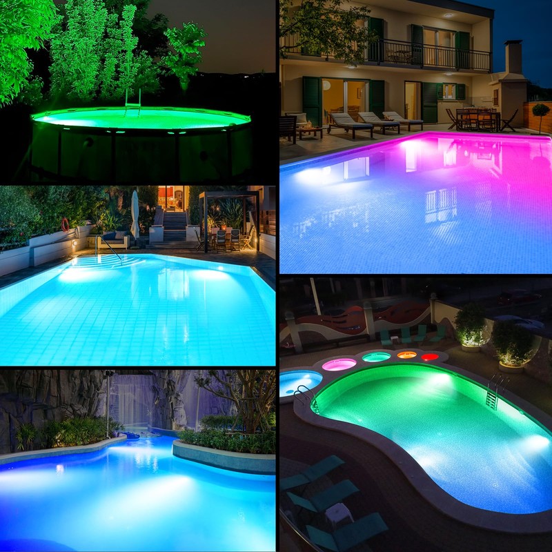 Submersible Pool Lights with Remote, High Brightness Swimming Led Pool
