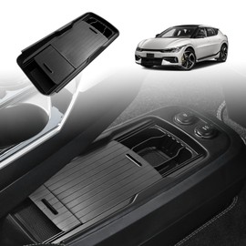 BestEvMod Lower Center Console Slide Cover Organizer Tray Compatible with 2026 2025 2024 2023 2022 EV6 Accessories Push-Pull Storage Box Protect Privacy (Slide Cover Version)