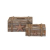 Deco 79 Wood Starfish Handmade Decorative Box Distressed Decorative Keepsake