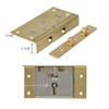 Extra Large Brass Half Mortise Chest or Box Lock with
