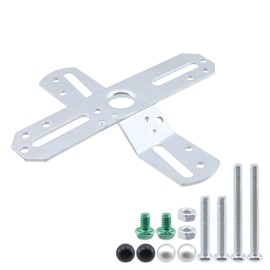 Chinflly 4 Sets Light Fixture Mounting Bracket,Universal Chandelier Crossbar with Screws and Nuts,180 Rotatable and Fixed Lighting Parts Mounting Bracket