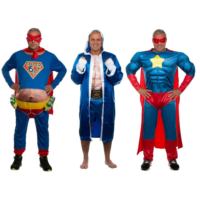 Brandsseller Men's Costume Boxer Carnival Party Stag Night One Size